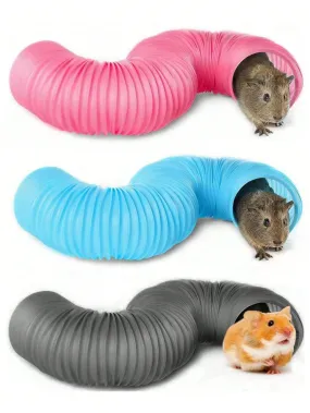 1/2pcs Small Pet Tunnel Stretchy Fun Tube For Ferret Hamster Toy