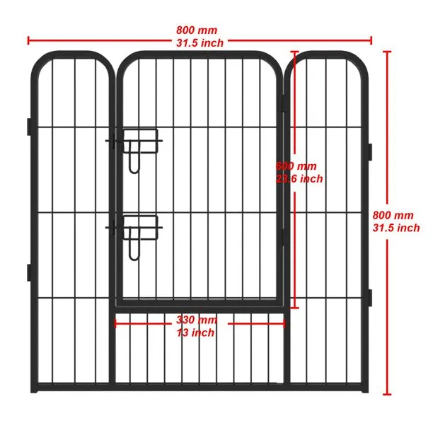 16 Panels Large Indoor Metal Pet Fence