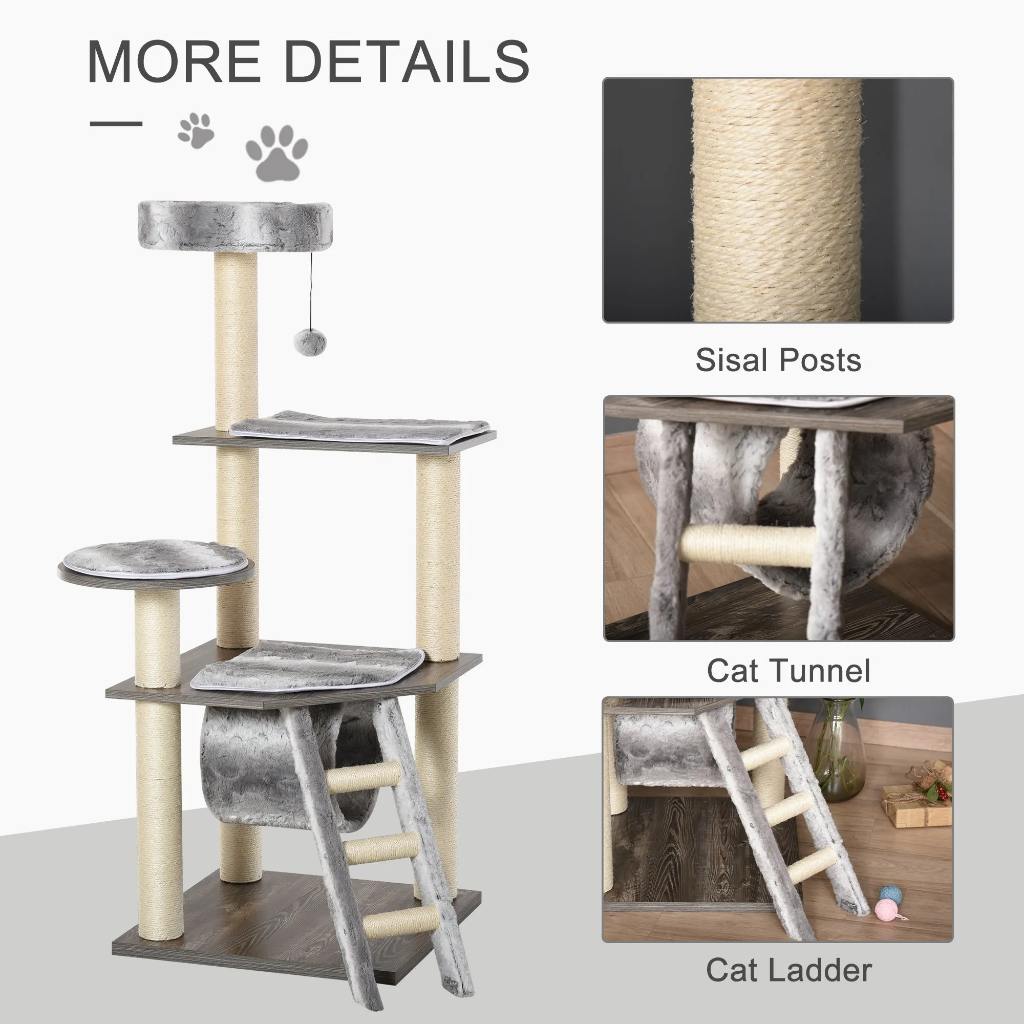 52" Cat Tree Condo Activity Center - Grey