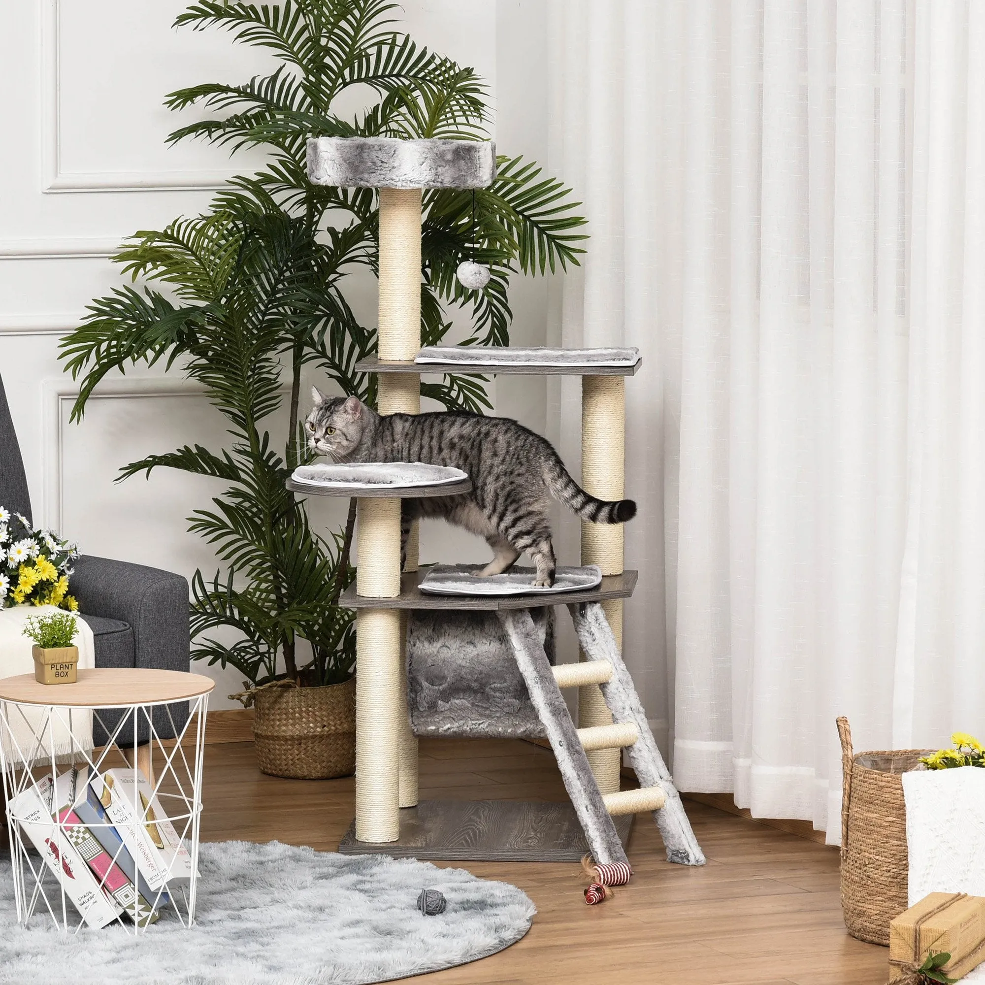 52" Cat Tree Condo Activity Center - Grey