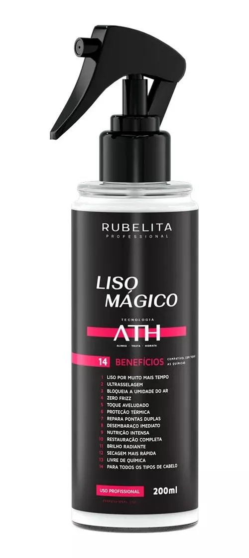 ATH Magic Smooth Treatment Liso Mágico 14 Benefits Hair Spray 200ml - Rubelita