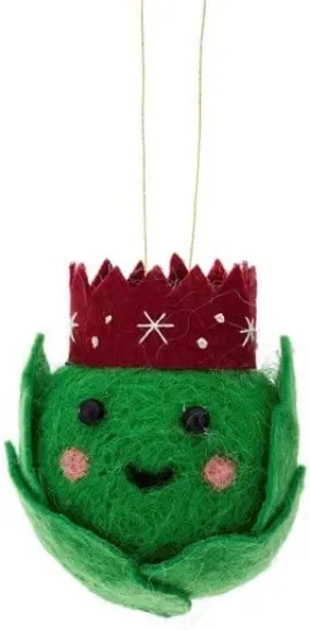 Brussels Sprout Felt Christmas Tree Decoration