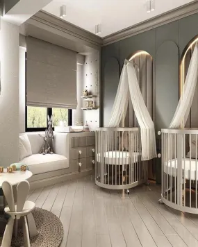 Ember Silver Luxury Crib For Kids Room