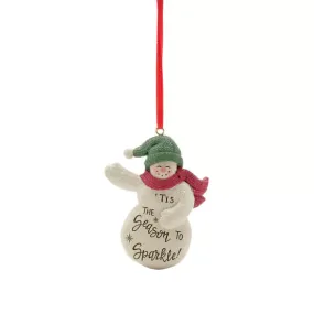 Hanging Snowman with Green Hat Decoration