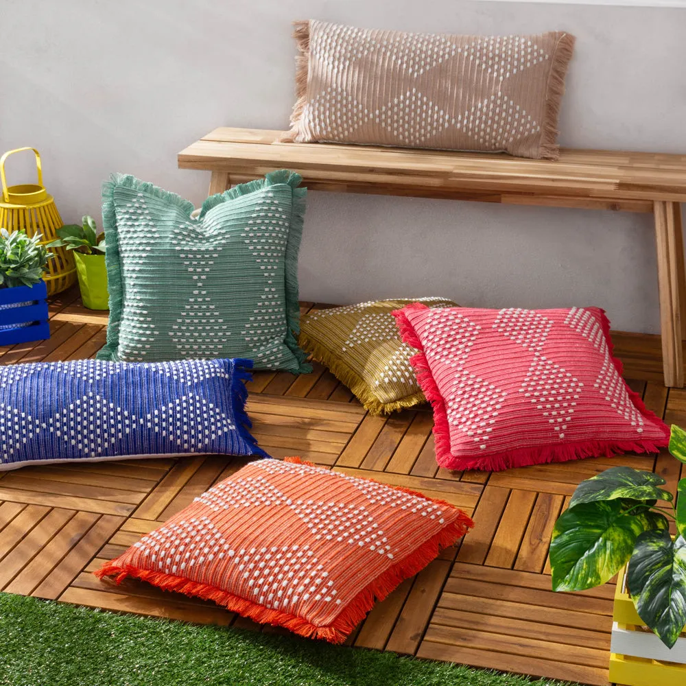 Kadie Outdoor/Indoor Woven Cushion Green