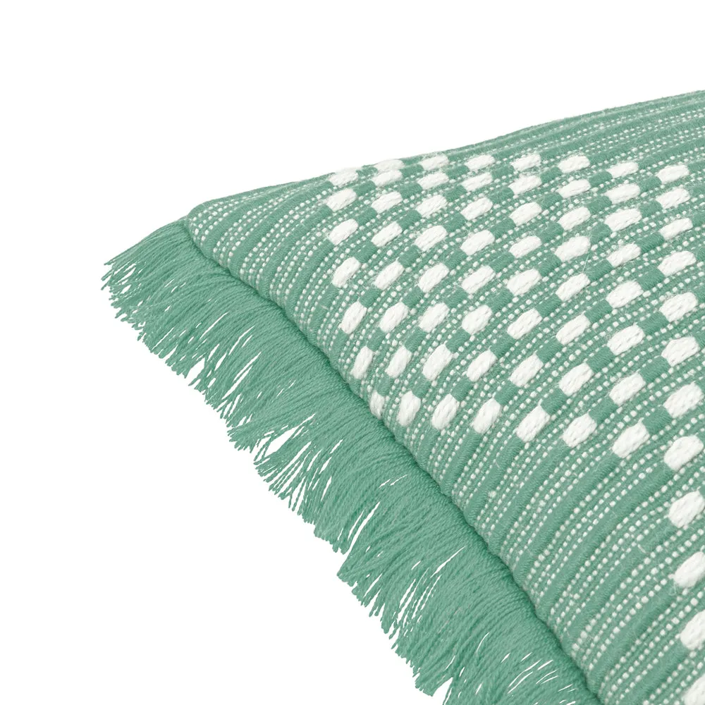 Kadie Outdoor/Indoor Woven Cushion Green