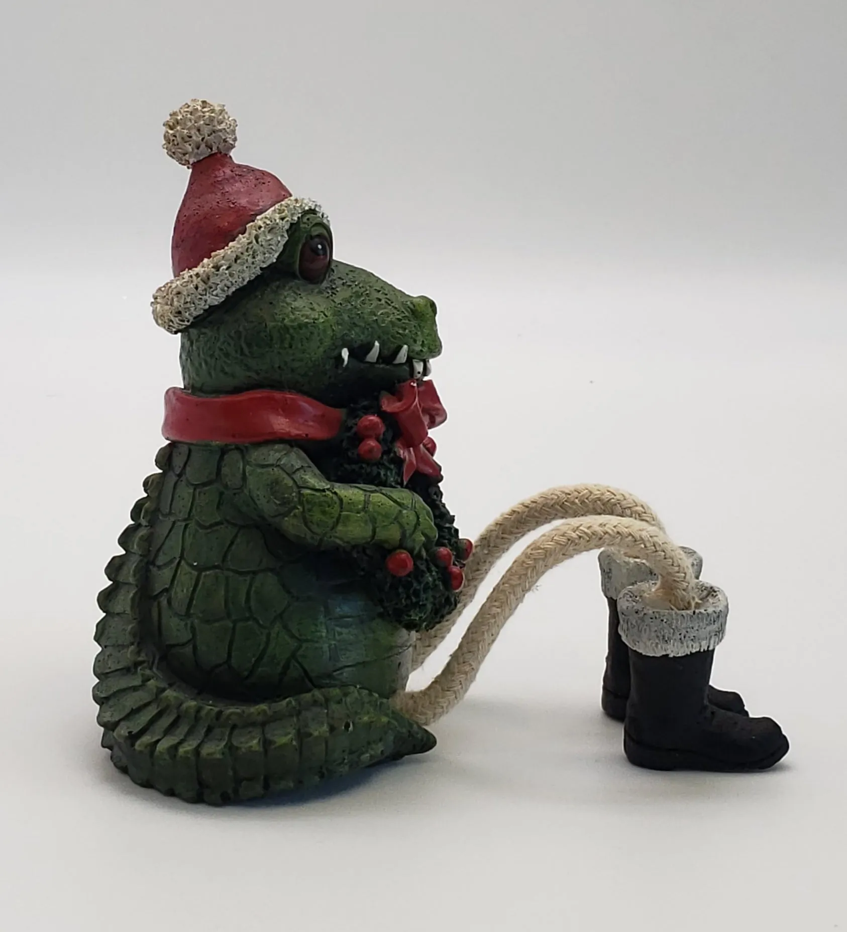 Leg Dangling Alligator Christmas Decoration