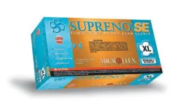 Microflex Large Blue 9.6" Supreno SE 5 1/2 mil Nitrile Ambidextrous Non-Sterile Powder-Free Disposable Gloves With Textured Fingers Finish, Beaded Cuffs And Polymer Inner Coating (100 Each Per Box)