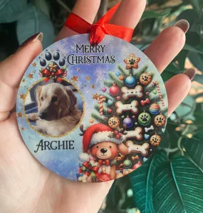 Pet Christmas hanging decoration with photo