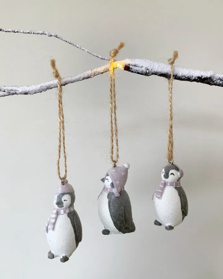 Resin Penguin Tree Decoration