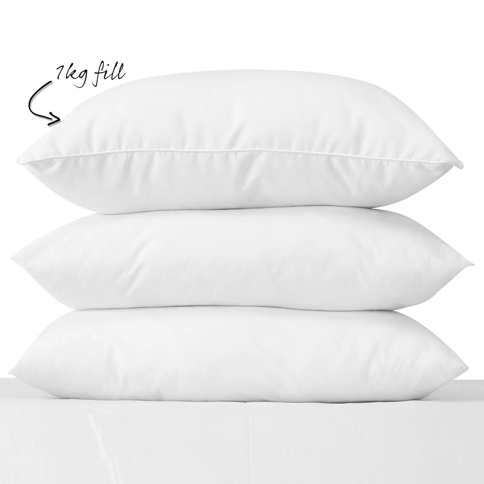 Royal Comfort Luxury Duck Feather & Down Pillow Twin Pack Home Set 50 x 75 cm White