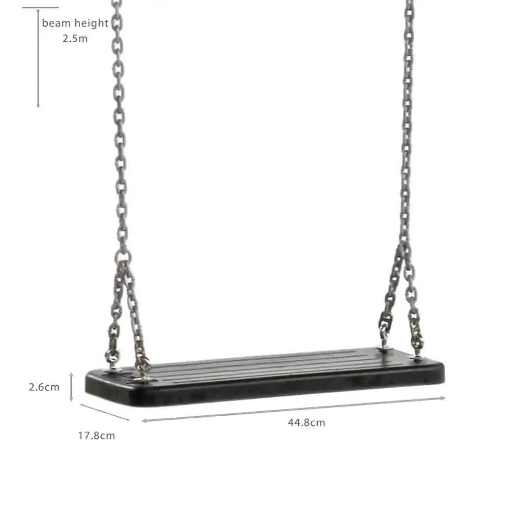 Rubber Swing Seat With Steel Chains - Adjustable