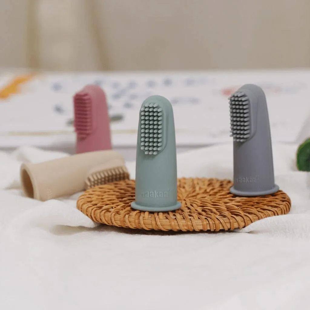 Silicone finger toothbrush