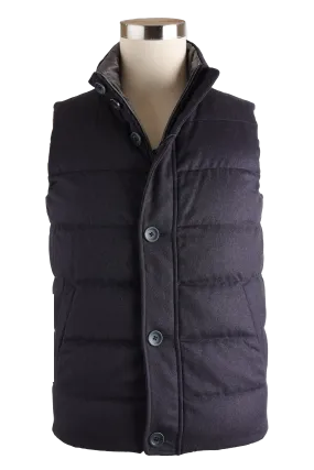 Silk-Cashmere Reversible Water Repellent Down Vest