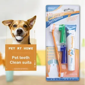 Vanilla Beef Pet Toothbrush Kit Cats Dogs